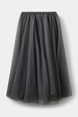Kayla Tulle Skirt in Stone Grey