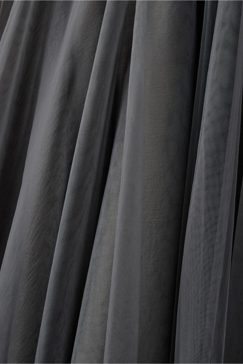 Kayla Tulle Skirt in Stone Grey
