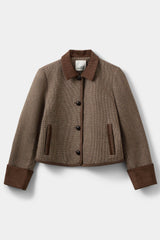 Kami Short Jacket in Brown Check