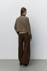 Kami Short Jacket in Brown Check