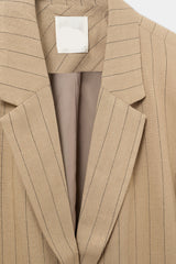 Striped Blazer in Striped Brown