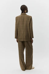 Check Blazer in Brown