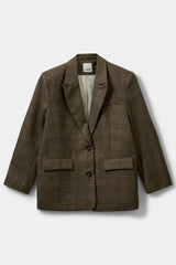 Check Blazer in Brown