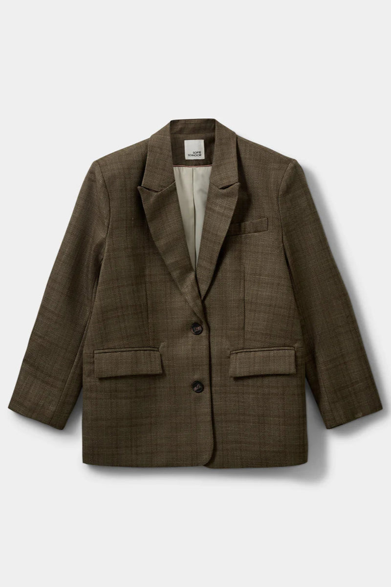 Check Blazer in Brown