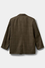 Check Blazer in Brown
