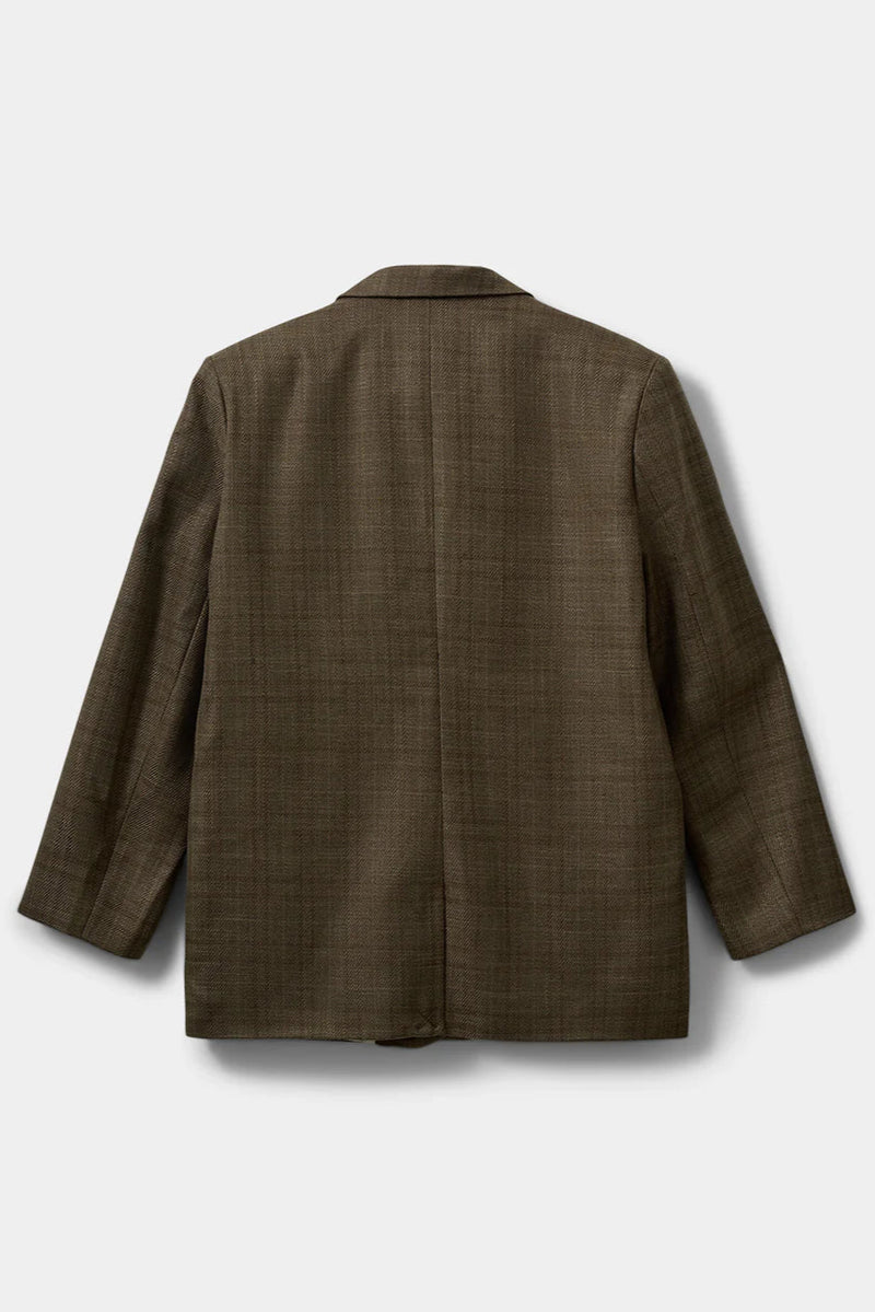 Check Blazer in Brown