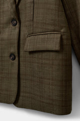Check Blazer in Brown