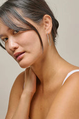 Large Organic Arena Hoops in Silver