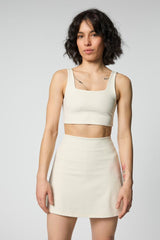 High Rise Skort in Ivory