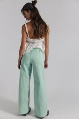 Libre Wide-Leg Jeans in Cameo Green