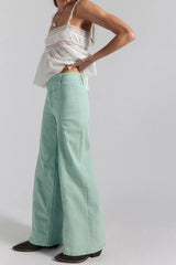 Libre Wide-Leg Jeans in Cameo Green