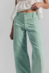 Libre Wide-Leg Jeans in Cameo Green