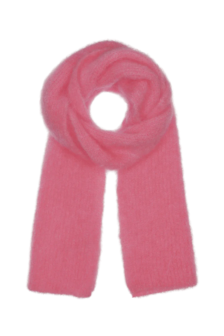 Mohair Scarf in Bright Pink