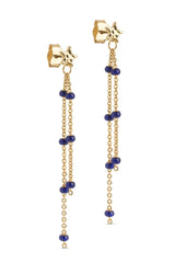 Lola Star Earrings in Navy Blue