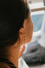 Lola Star Earrings in Navy Blue