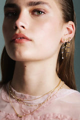 Lola Star Earrings in Navy Blue