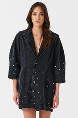 Bette Studded Dress in Raven