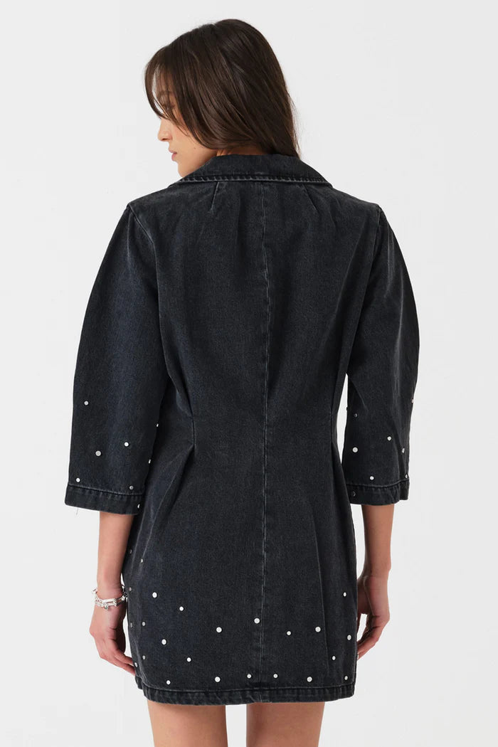 Bette Studded Dress in Raven