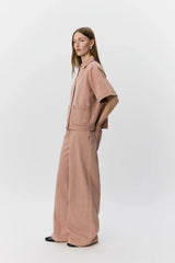 Short Sleeve Denim Shirt in Rose Denim