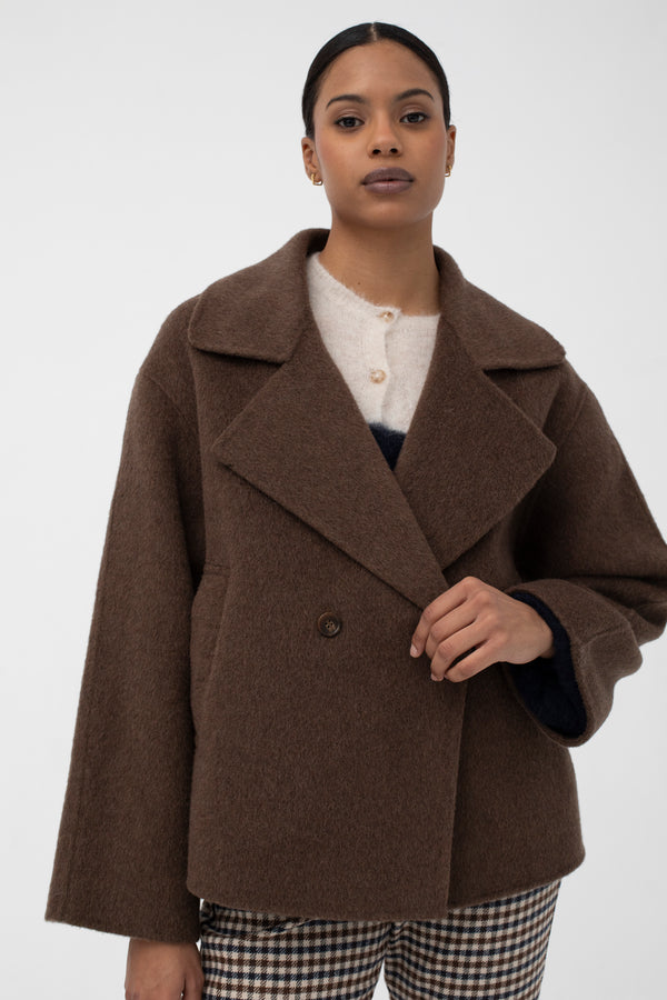 Marais Coat in Chocolate