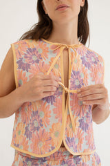 Floral Vest in Pink