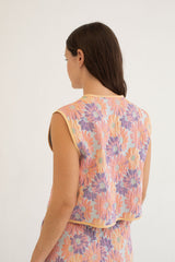 Floral Vest in Pink