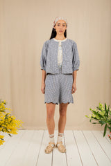 Mary Shorts in Navy Gingham