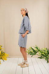 Mary Shorts in Navy Gingham