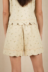 Mary Shorts in Yellow Floral