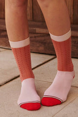 Celia Socks in Peach Pink