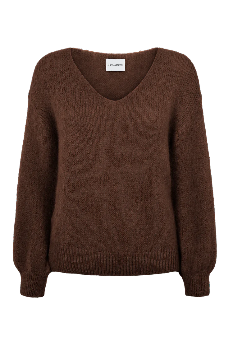 Alpaca Knit Jumper in Cocoa