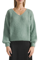 Mohair Knit Jumper in Dusty Green