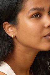 Mini Wave Hoops in Gold