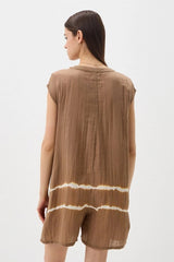 Mallorca Romper in Toast Brown
