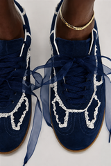 Crochet Sneakers in Navy