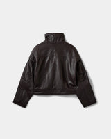 Nikita Leather Jacket in Dark Plum