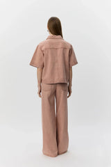 Rose Denim Wide Leg Jeans