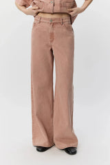 Rose Denim Wide Leg Jeans