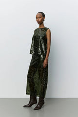 Odessa Top in Olive Green