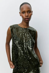 Odessa Top in Olive Green