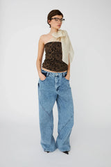 Sparkling Lace Top with Bow