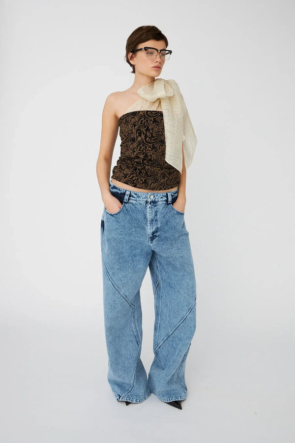 Sparkling Lace Top with Bow
