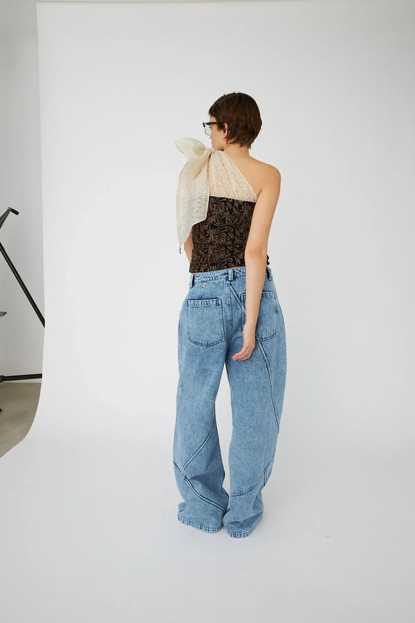 Sparkling Lace Top with Bow