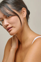 Large Organic Arena Hoops in Gold