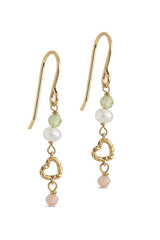 Organic Heart Earrings in Meadow
