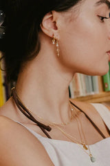 Organic Heart Earrings in Meadow