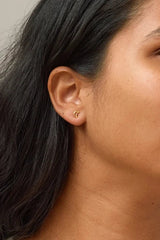 Organic Moon Studs in Gold