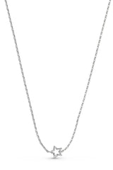 Organic Star Necklace in Silver