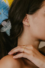 Organic Star Studs in Gold