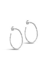 Medium Organic Arena Hoops in Silver